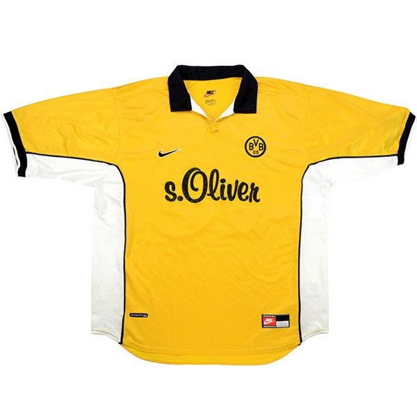 Camiseta Borussia Dortmund Replica Primera Ropa Retro 1998 Amarillo